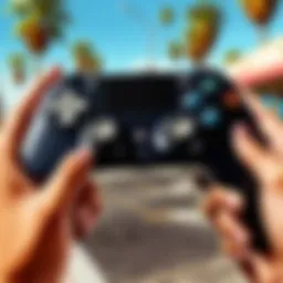 Mobile gaming setup with a controller