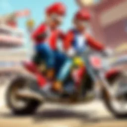 Mario and Luigi racing side by side