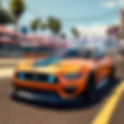 Dynamic racing scene in PlayStation VR