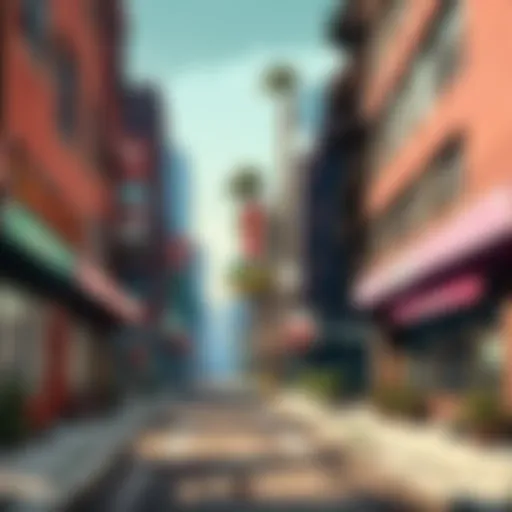 A detailed 3D model of a cityscape relevant to GTA
