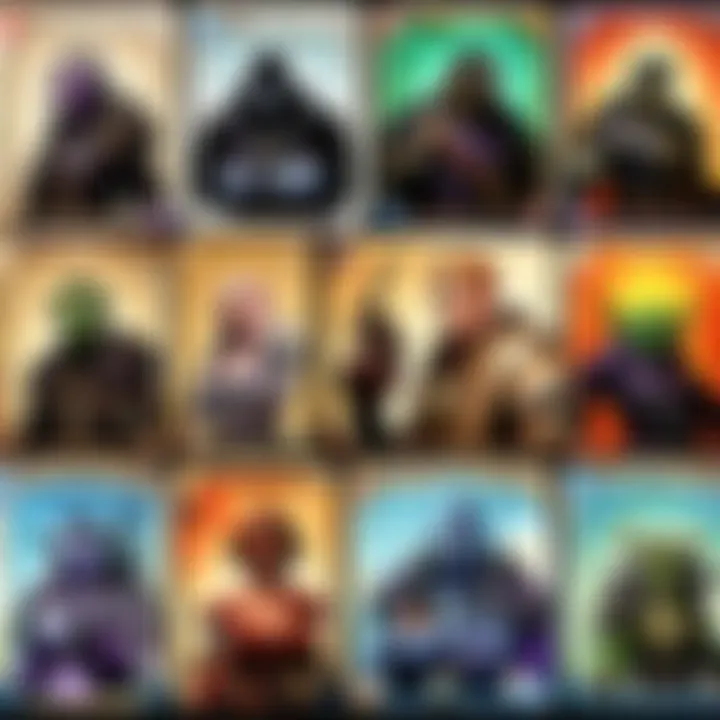 Illustration showcasing diverse range of card types in TCG World of Warcraft