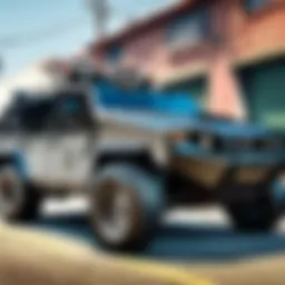 A sleek armored vehicle showcasing its bulletproof features