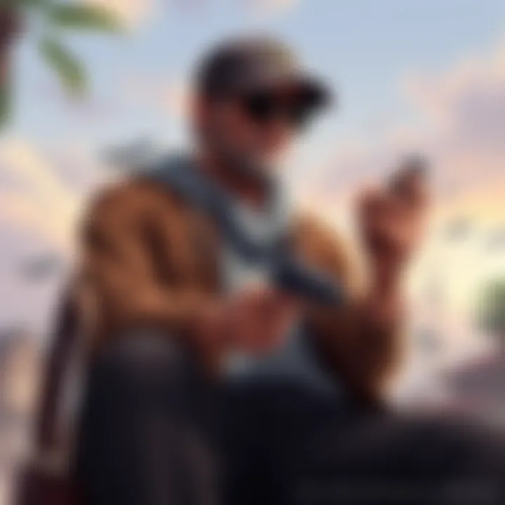 A calm setting with an older adult enjoying a casual mobile game