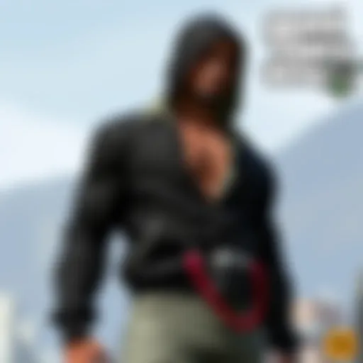 A visually striking modified character from Grand Theft Auto showcasing unique skin design.