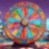 A vibrant representation of a lucky wheel in a gaming environment