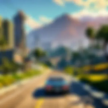 A breathtaking view of Los Santos with enhanced graphics