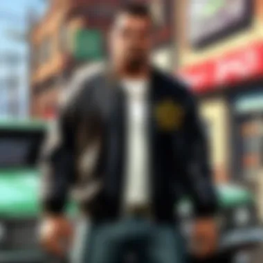 Customization Features in GTA Close-up of in-game customization options highlighting character personalization.