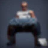 A close-up view of a modded DualSense controller showcasing its enhanced features