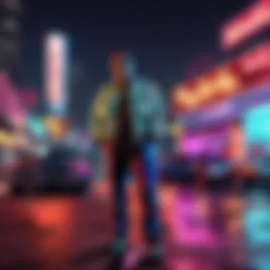 Neon Lights Filter for Night Photography A night cityscape enhanced with neon photo filter effects