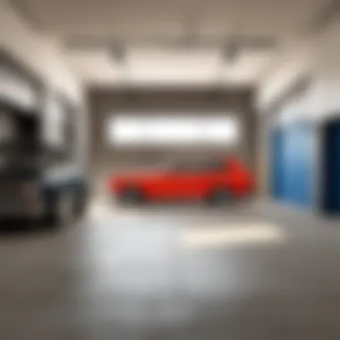 Interior view of a spacious townhouse garage