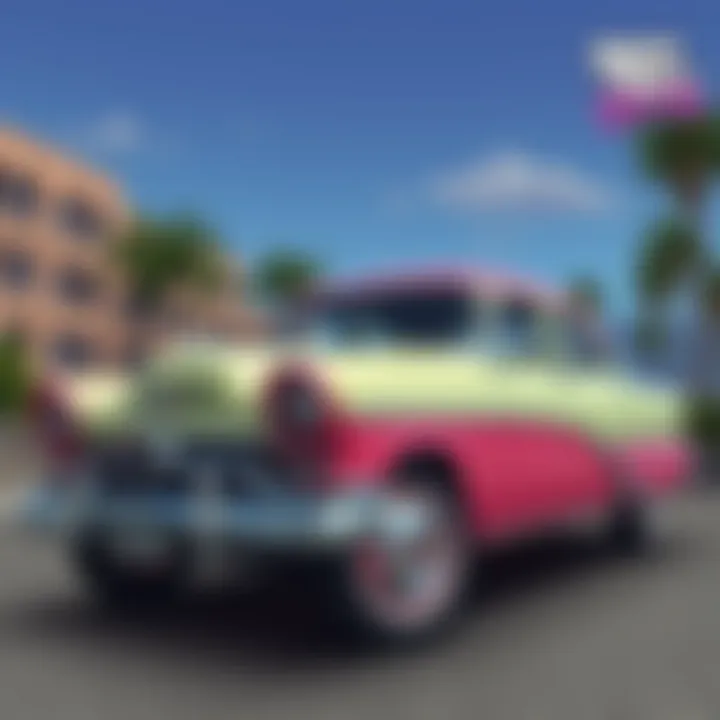 Classic Vehicle Representing Vice City Culture An intricate look at a classic vehicle from the game