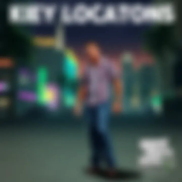 Key Locations in Vice City A detailed map highlighting key locations in Vice City