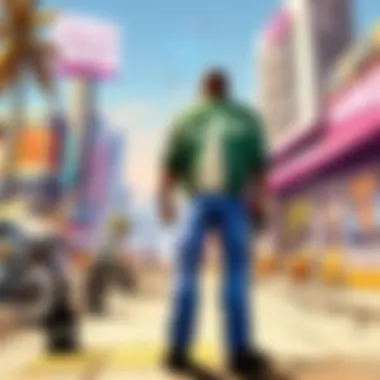 Illustration depicting a futuristic gaming world
