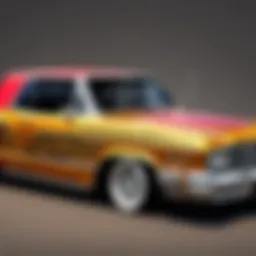 Exquisite Detailing on Lowrider Model Car