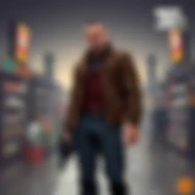 A vibrant physical game store with sales signage