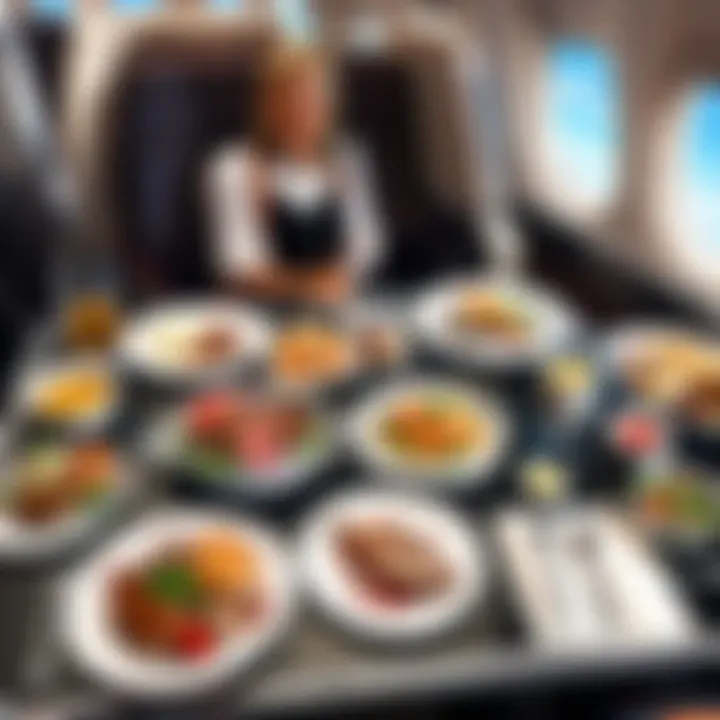 Flyus Gourmet In-Flight Meal Presentation