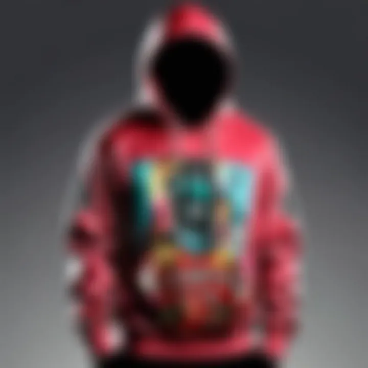 Futuristic conceptual illustration representing the impact of social club hoodies on fashion