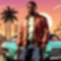 A vibrant digital gaming experience showcasing a character in an imaginative world.