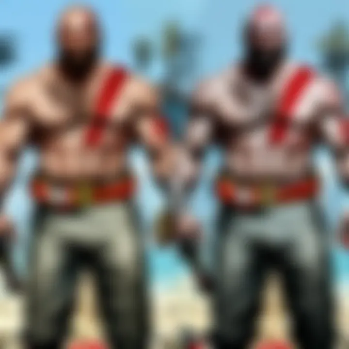 A side-by-side comparison of God of War's graphics on console versus Steam, highlighting enhancements.