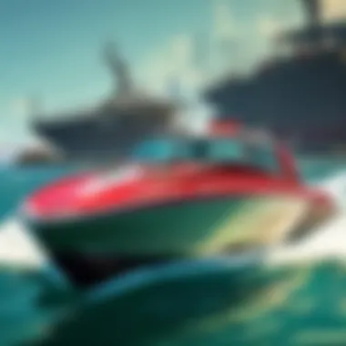 Detailed view of gofast boat design and engineering