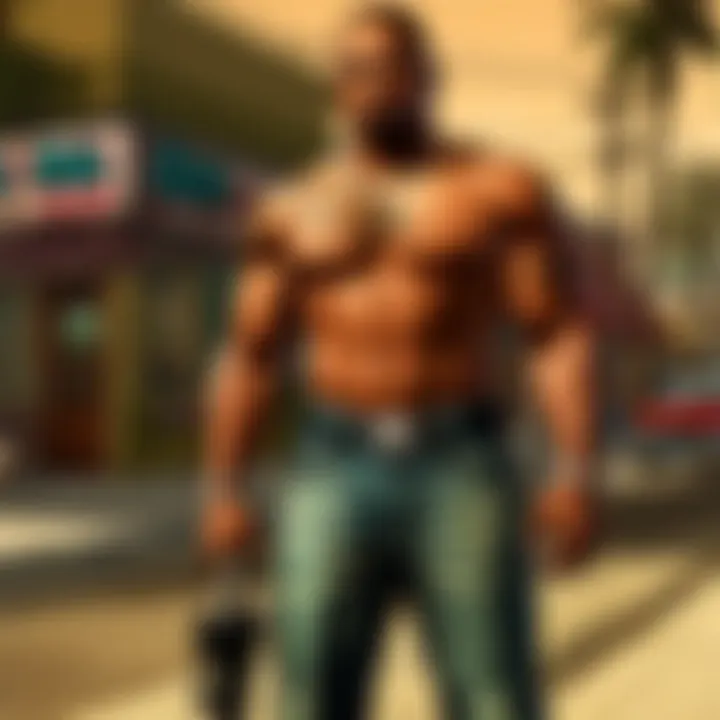 A pivotal character from Grand Theft Auto: San Andreas in a dramatic pose