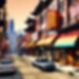A captivating scene from the vibrant cityscape of Chinatown in the game