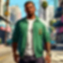 A scenic view of Los Santos on Nintendo Switch