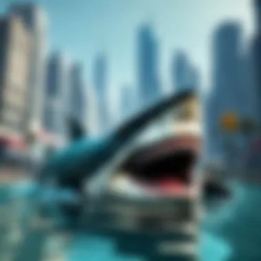 GTA Megalodon underwater cityscape