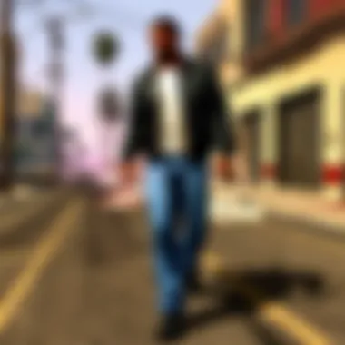 Screenshot highlighting the mobile interface of GTA SA