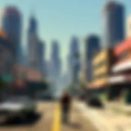 An aerial view of Los Santos showcasing the cityscape