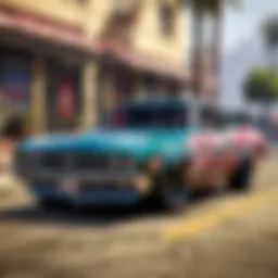 An elaborate modded car in GTA V Online