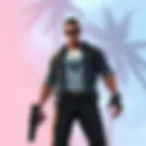 A captivating view of a character in Grand Theft Auto V exploring a digital cityscape.