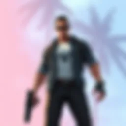 A captivating view of a character in Grand Theft Auto V exploring a digital cityscape.