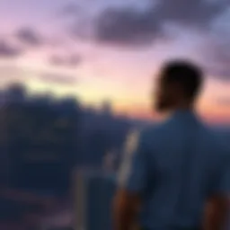 Scenic view of Los Santos skyline at dusk