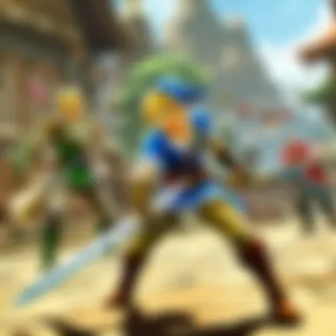 Mighty Swordplay in Hyrule Warriors Warrior wielding a powerful sword in Hyrule Warriors