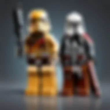 Iconic Characters in the LEGO Star Wars Universe An artistic representation of iconic characters from LEGO Star Wars: The Force Awakens.