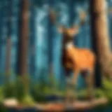 Majestic Deer in Enchanted Forest