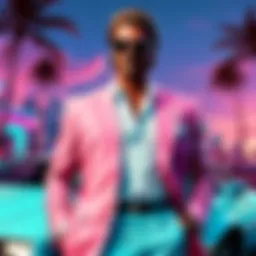 Iconic pastel suit worn in Miami Vice