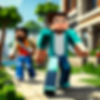 Connecting with Friends in Minecraft Multiplayer An engaging screenshot displaying the multiplayer mode of Minecraft with friends.
