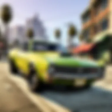 Creative visualization of GTA 5 user interface on mobile