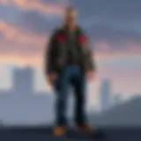 A vibrant display of customizable clothing options in a gaming environment.