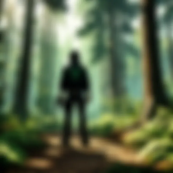 Mysterious forest in Roblox game