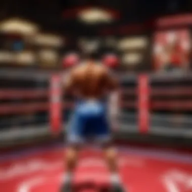Immersive Ring Environment Detailed close-up of boxing ring in PC game