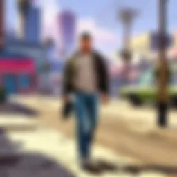 Chromebook running Grand Theft Auto gameplay