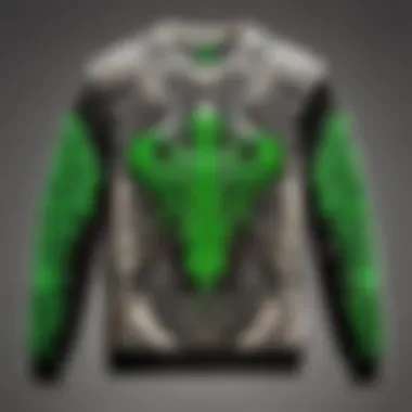 Razer sweatshirt showcasing intricate design