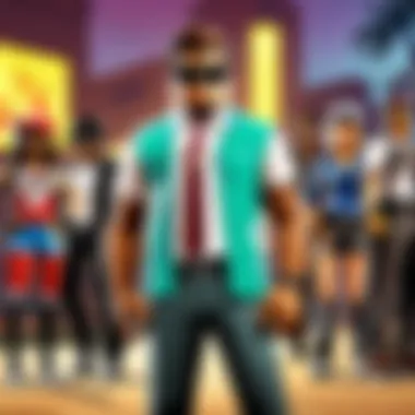 Roblox game customization options on a vibrant interface