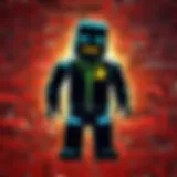 Roblox Logo against a futuristic digital background