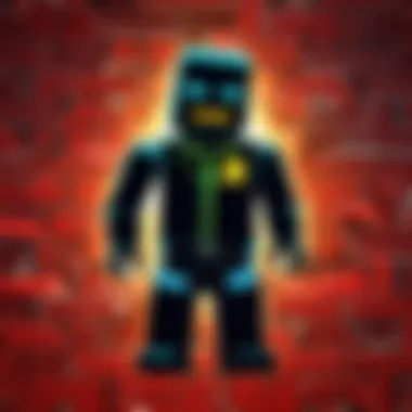 Immersive Roblox Logo Display Roblox Logo against a futuristic digital background