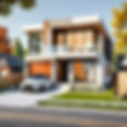 A modern home in the Greater Toronto Area with a sold sign