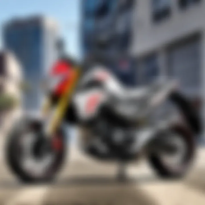 Sleek Honda Grom in urban setting